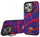 Mbulesë telefoni FC Barcelona për iPhone 16 Pro Max, magnetike MagSafe, me këmbëz, shumëngjyrëshe