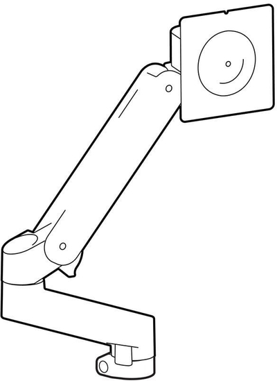 Krah monitori Ergotron LX Pro Display Arm Expansion, për monitor shtesë, i zi