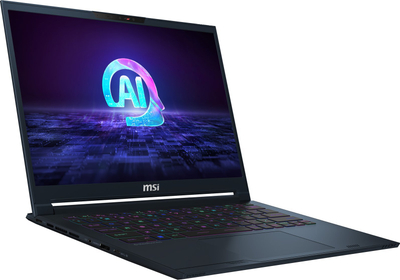 Laptop MSI Stealth 14 AI Studio A1VFG, Core Ultra 7, 16GB RAM 1TB SSD, blu e errët