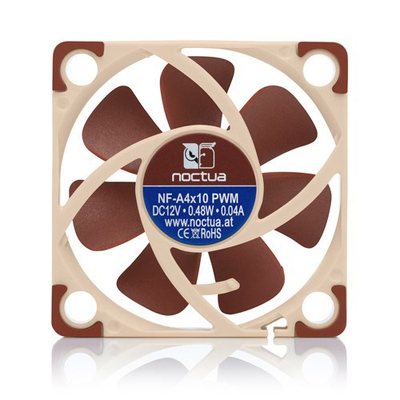 Ftohës Noctua NF A4x10 PWM, 4 cm, i kuq / bezhë