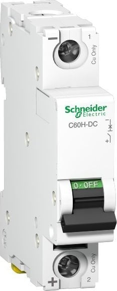 Ndërprerës DC Schneider Electric C60H DC A9N61511, 1P, 16A, 250V DC