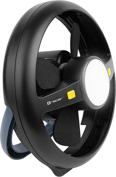 Llambë kampingu Tracer Zephyr, me ventilator, powerbank, e zezë