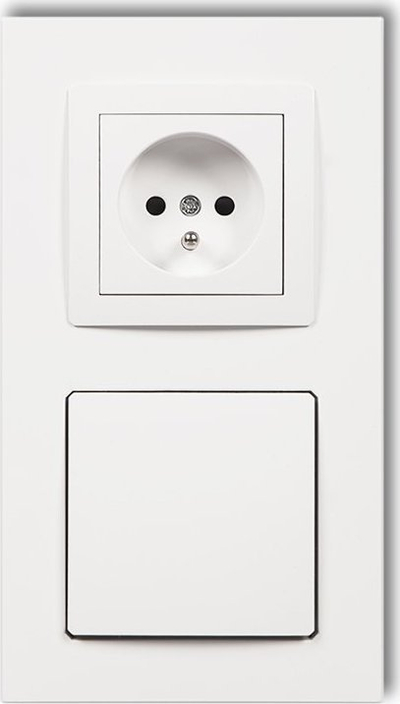 Prizë qendrore vakumi Karlik Deco, me tokëzim, e bardhë