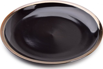 Pjatë porcelani Affek Design Tal, ovale, për zbukurim, e zezë