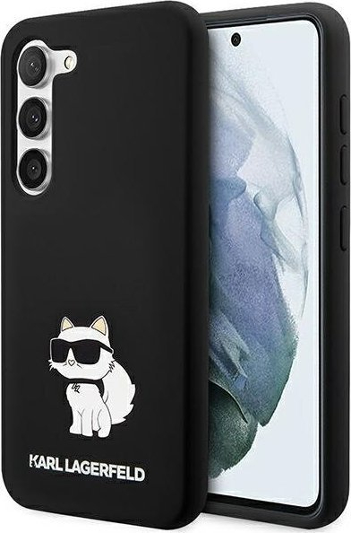 Mbrojtëse telefoni Karl Lagerfeld Choupette NFT, për Samsung Galaxy S24, silikon i lëngshëm, e zezë