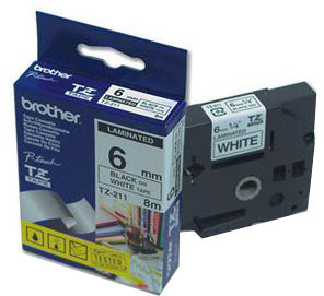 Shirit për Printer Brother TZ-211, bardhë/zi