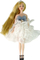 Kukull Leantoys Emily Doll, flokë të gjatë, fustan me lule, shumëngjyrëshe