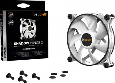 Ftohës be quiet! Shadow Wings 2 PWM, 120 mm, i bardhë