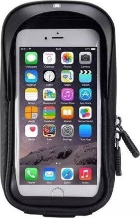 Çantë biçiklete Rockbros 010-4BK, 1L, për telefona 6.5", e zezë