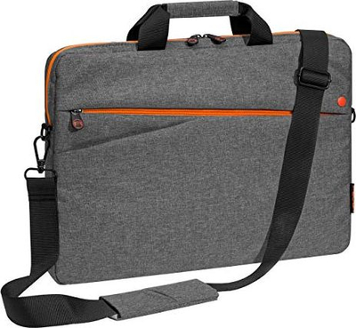 Çantë për laptop PEDEA Fashionable, deri 17.3", me rrip krahut, gri me portokalli