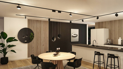 Llambë varese Paulmann URail Alejandro, LED 3000K, 3-step dimmable, e zezë