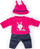 Set rrobash për kukulla Bayer Bunny, 3 pjesë, me velkro, rozë