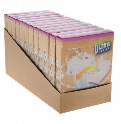 Letra zbutëse për rroba Ultra Clean, 12 pako, 10 fletë secila