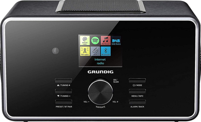 Radio interneti Grundig DTR 6000 X, Wi‑Fi Bluetooth, ekran 2.4\", e zezë