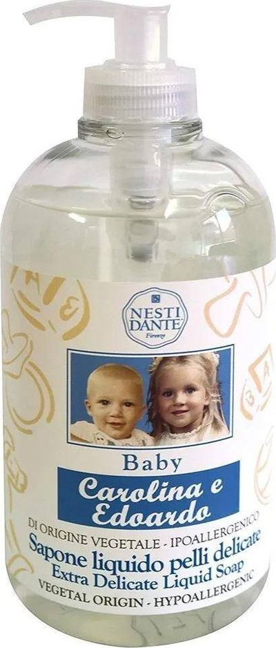 Sapun i lëngshëm për bebe Nesti Dante Carolina &amp; Edoardo, shumë i butë, 500ml