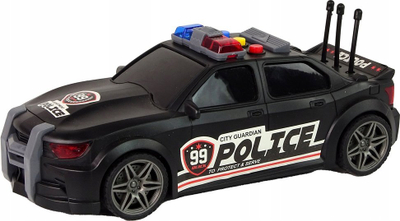 Makina lodër policie Police Sports Car, shkalla 1:16, efekt zanor, e zezë