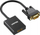 Adapter Unitek nga VGA në HDMI, Full HD, 15cm, i zi