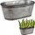 Vazo dekorative metalike Plant Pot, 46x25x18.5 cm, gri