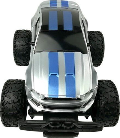 Makina me pult Lean Sport R/C Car High Wheels, shkalla 1:24, 2.4GHz, argjendtë
