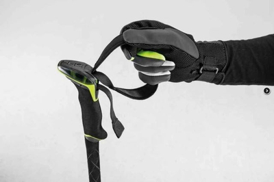 Bastun ski touring Leki Guide 2, alumini, 110-150cm, i zi neon