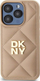 Kapak telefoni DKNY DKHCP15XPQDSLE për iPhone 15 Pro Max 6.7", dizajn quilted, bezhë