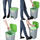 Kosh plehrash Curver Essentials, 20L, me pedale, gri me kapak jeshil
