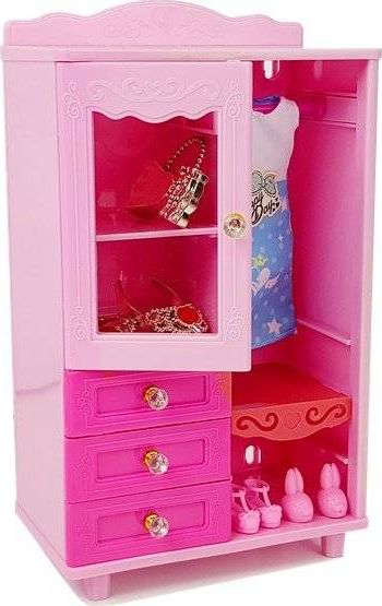 Set lodrash LEAN Toys Doll Furniture, shtrat dollap tavolinë grimimi, shumëngjyrësh