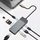 Adapter USB C WiWu A721HD Linker 7 në 1, HDMI, PD, gri