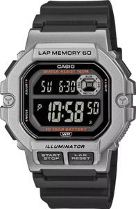 Ora digjitale Casio Collection WS-1400H-1BVEF, 44.5mm, rezinë, e zezë