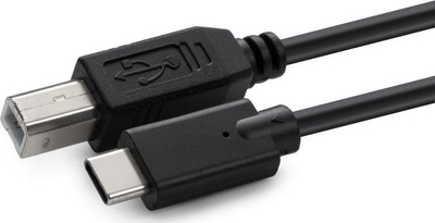 Kabllo USB Microconnect USB3.1C2B3, USB C me USB B, 3m, e zezë