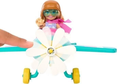 Сет играчка Барби Челси Can Be Plane, авион со 2 седишта, кукла и аксесоари, повеќебојна