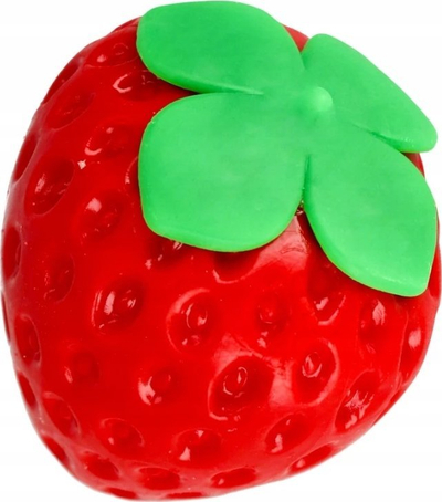 Lodër antistres MEGA CREATIVE Pressed Strawberry, e butë, e mbushur me xhel, shumëngjyrëshe