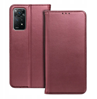 Mbulesë telefoni Magneto Book Style për Realme 14x 5G, lëkurë sintetike, me xhep karte, rozë