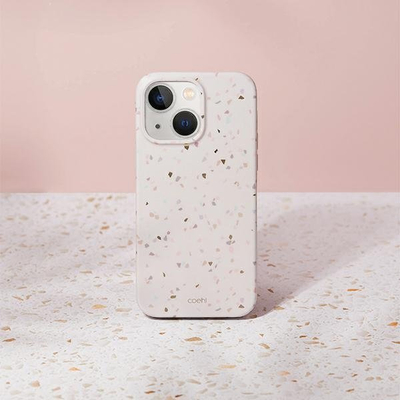 Kllafë telefoni Uniq Coehl Terrazzo për iPhone 14 Plus, mbrojtëse, sandy