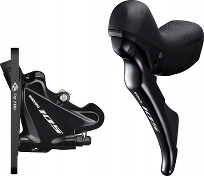 Set frenash hidraulike për rrugë Shimano 105, ICE Technologies, J-kit, ngjyrë e zezë