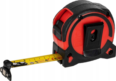 Metër PROLINE CE, 3 m, shirit 16 mm magnetik me najlon, i verdhë