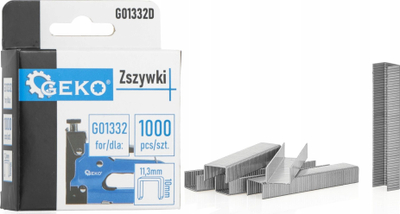 Kapëse metalike GEKO G01332, 11.3mm, 10mm, 1000 copë, ngjyrë argjendi