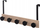 Varëse dere 5 Five Simply Smart Door Hook Coat Rack, dru, e zezë
