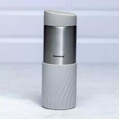 Gotë termike Klausberg Click Clack, 420 ml, çelik inox, bezhë