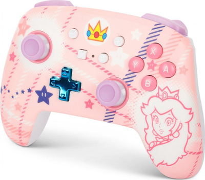 Kontroller PowerA  Enhanced Princess Peach Plaid, wireless, shumëngjyrësh