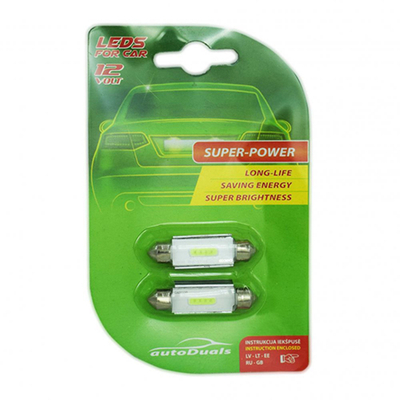 Llamba LED makine autoDuals C5W, 41mm, 12V CANBUS, e bardhë