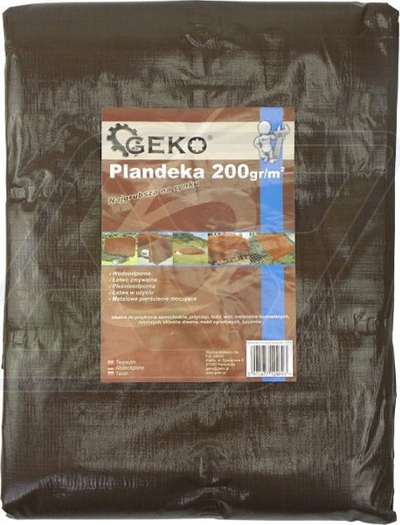 Mbulesë najloni Tarpaulin GEKO PE, 6x12 m, nuk e kap uji, jeshile