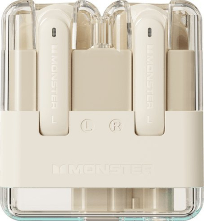 Kufje wireless Monster XKT12, Bluetooth 5.3, 24 orë bateri, bezhë