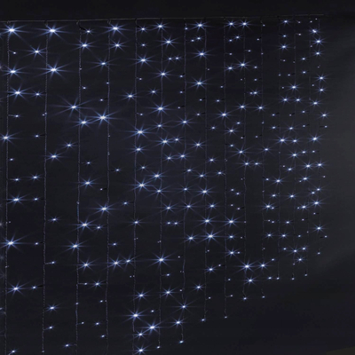 Perde dritash LED Fééric Lights and Christmas, 20 rripa, 300 LED me dritë të bardhë të ftohtë