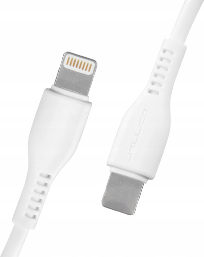 Kabllo USB Jellico USB C në Lightning, 1m, e bardhë