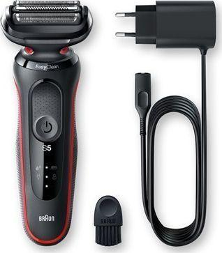 Braun Series 5 50-R1000s Брич за бричење со фолија, Црн/Црвен