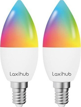 Llampë e zgjuar LED Laxihub LAE14S, E14, WiFi Bluetooth, me shumë ngjyra