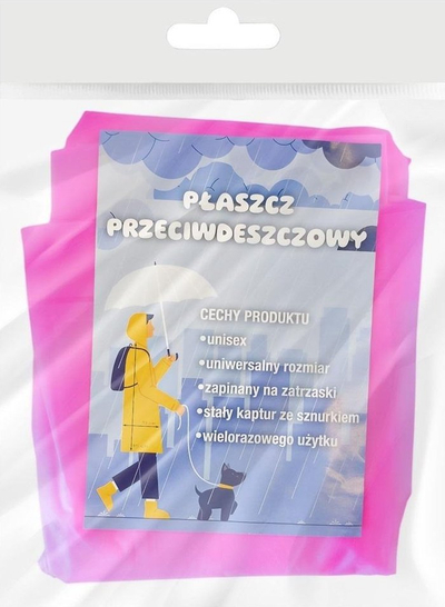 Pallto e papërshkueshme nga uji Mackintosh, e gjatë, rozë