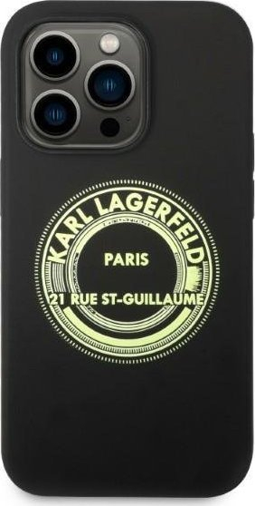 Mbrojtëse telefoni Karl Lagerfeld KLHCP14LSRSGRCK, për iPhone 14, silikon, gri