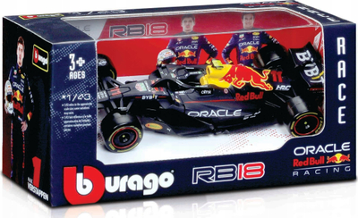Makina Formula 1 Bburago Red Bull Racing RB18 #11, 1/43, me kuti ekspozimi, e zezë